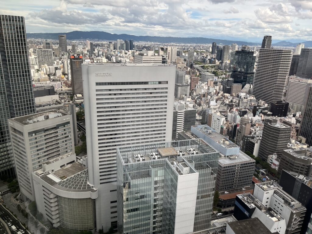 35階の客室から見た昼の眺め