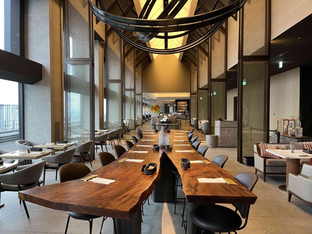 朝食会場の客席