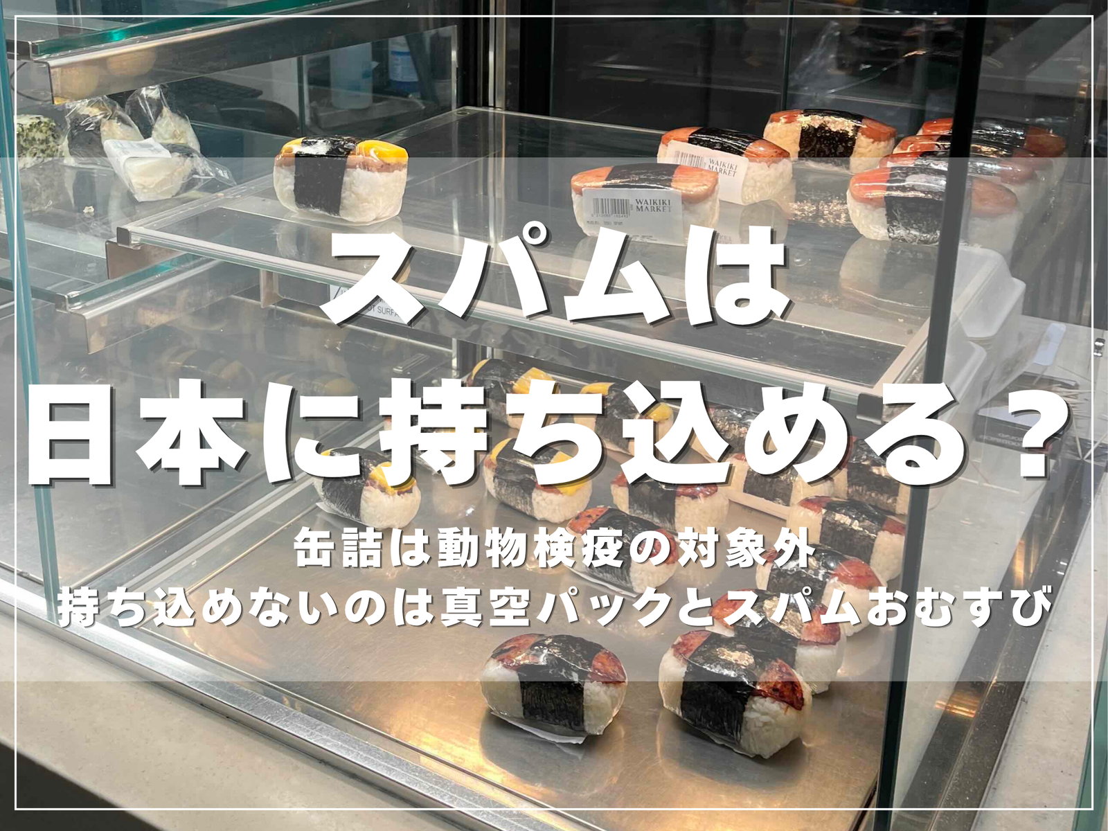 スパムは日本に持ち込める？缶詰は動物検疫の対象外。持ち込めないのは真空パックとスパムおむすびのアイキャッチ